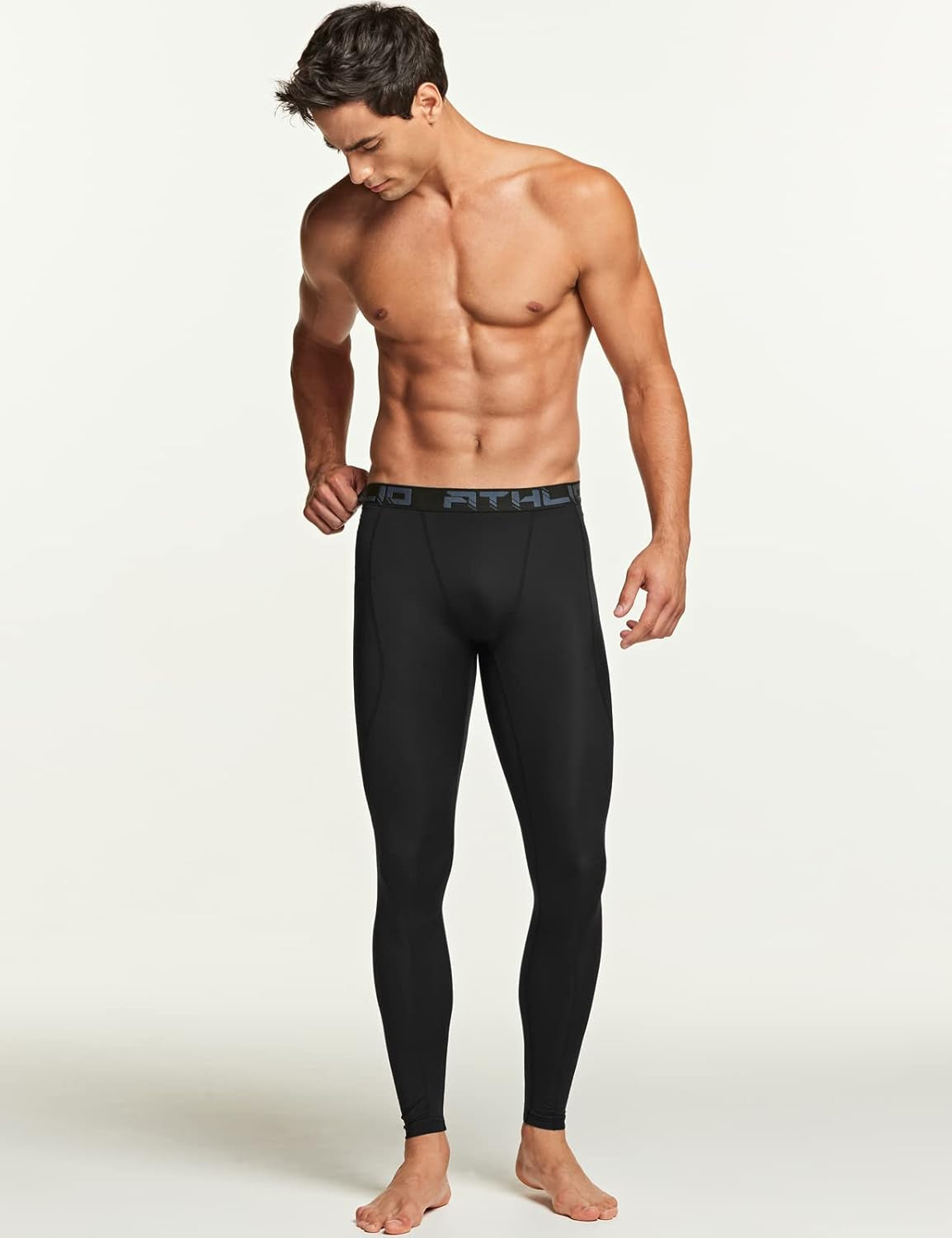 Men'S Compression Pants Running Tights Workout Leggings, Cool Dry Technical Sports Baselayer