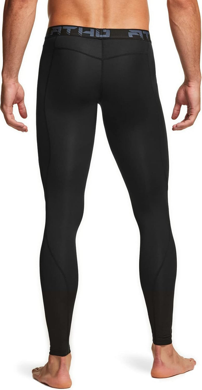 Men'S Compression Pants Running Tights Workout Leggings, Cool Dry Technical Sports Baselayer