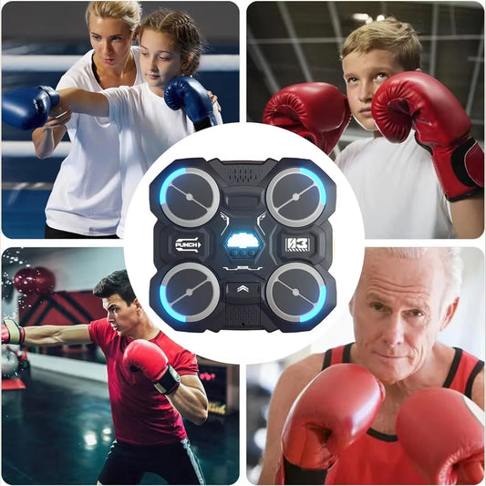 Music Boxing Machine Bluetooth-Compatible Music Boxing Machine Children'S Music Boxing Machine Smart Boxing Machine Wall Mounted