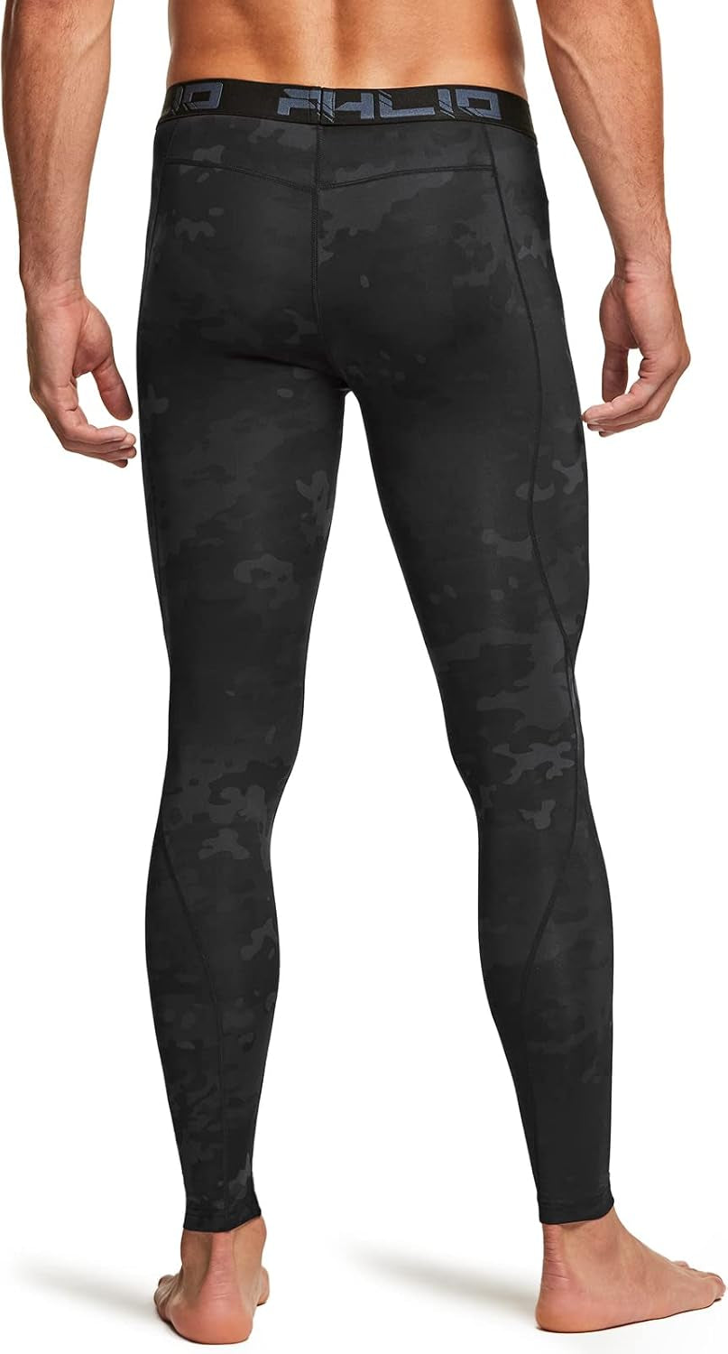 Men'S Compression Pants Running Tights Workout Leggings, Cool Dry Technical Sports Baselayer